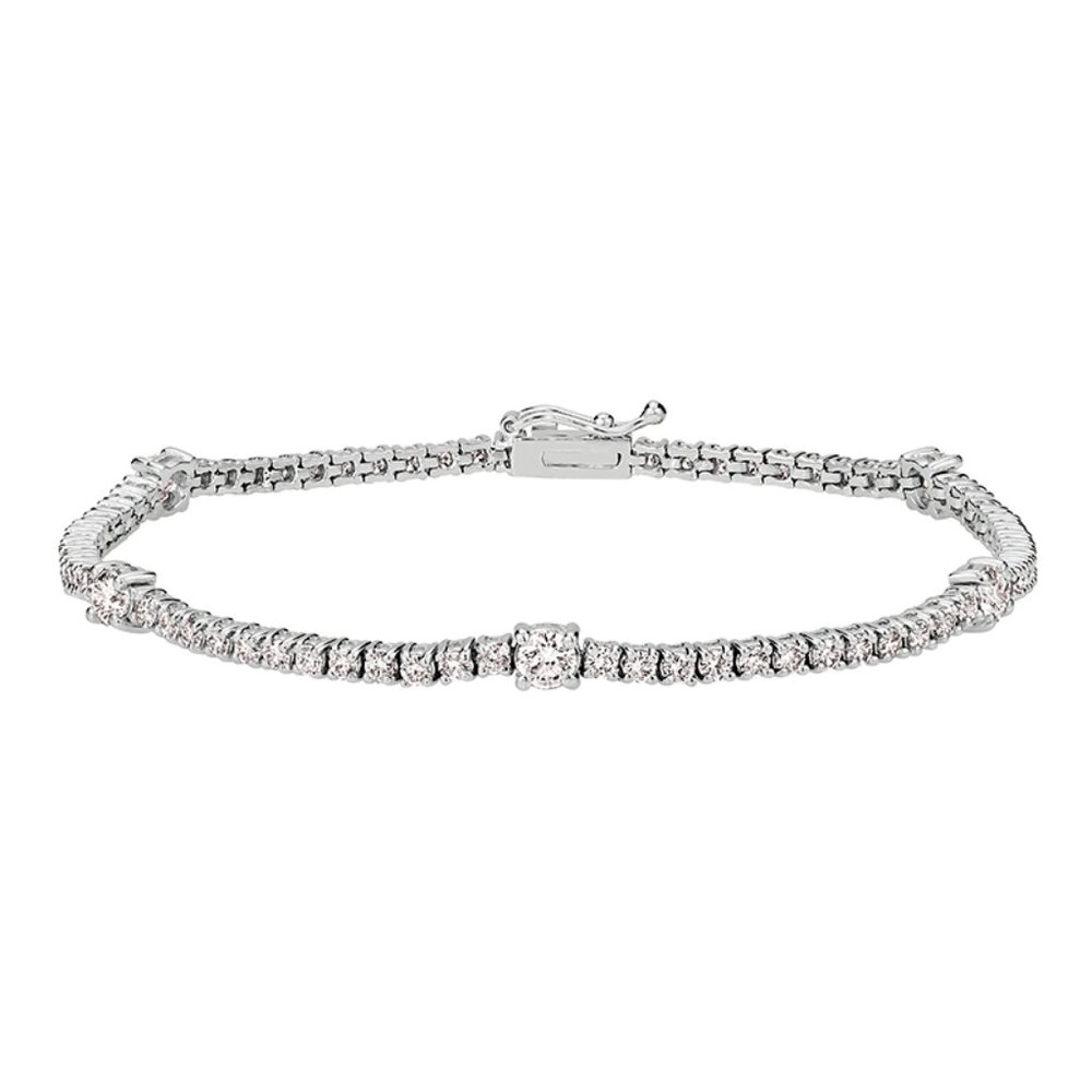 4.00 Carat Natural Diamond Fashion Bracelet G SI 14K White Gold